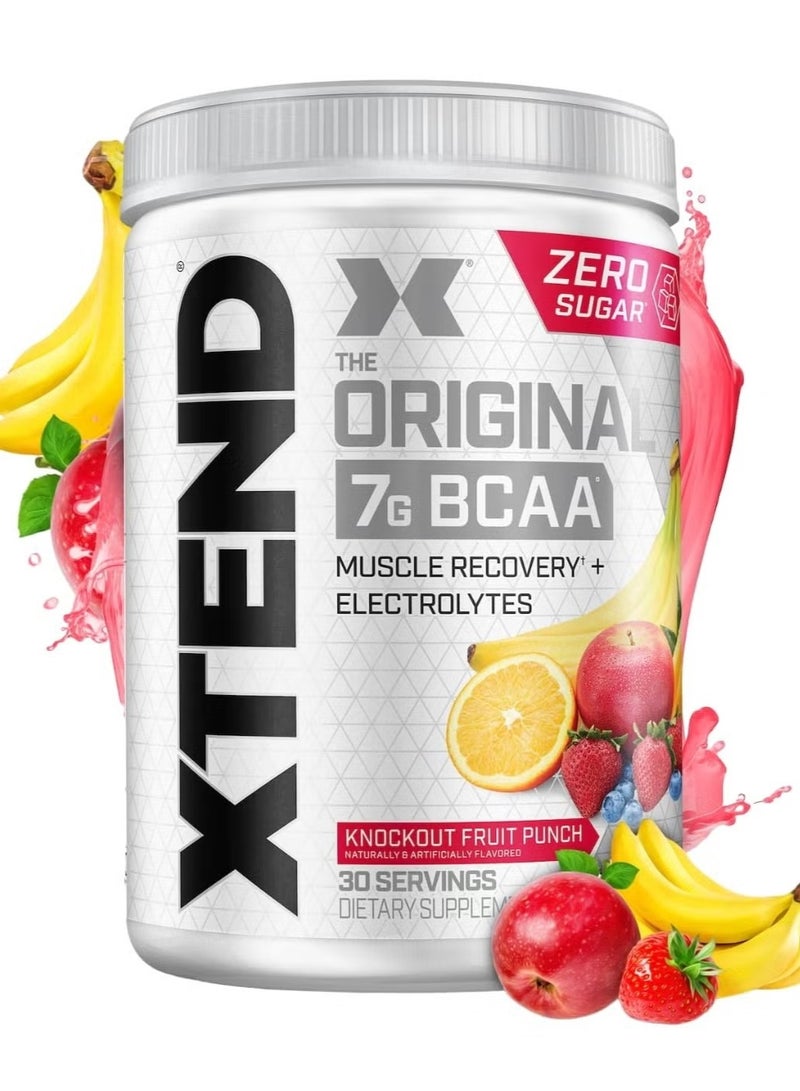 SCIVATION XTEND Original 7g BCAA Zero Sugar Drink Mix 30 Servings Knockout Fruit Punch - Image 1