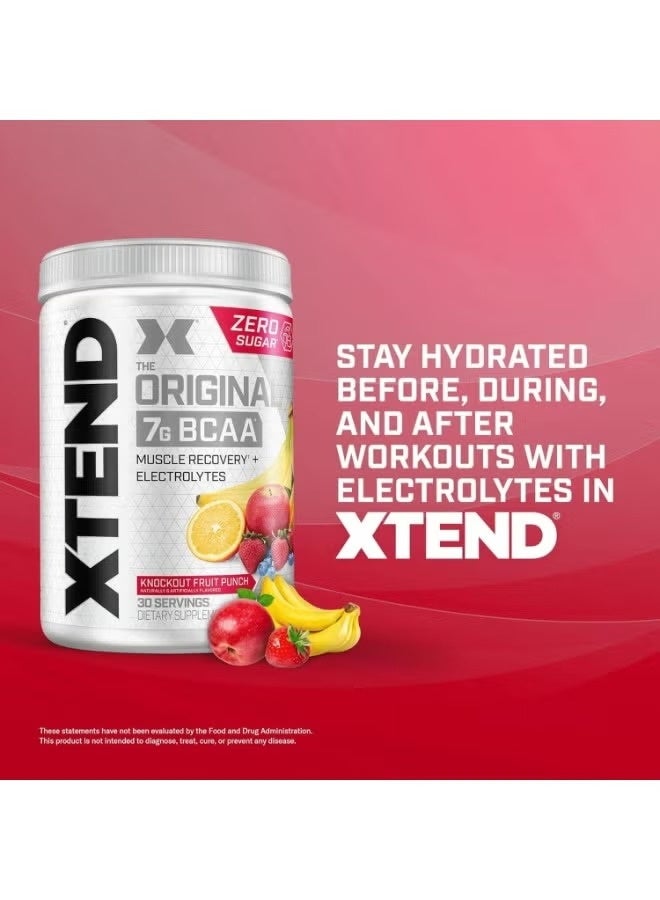 Xtend Original 7G Bcaa Zero Sugar Drink Mix 30 Servings Knockout Fruit Punch