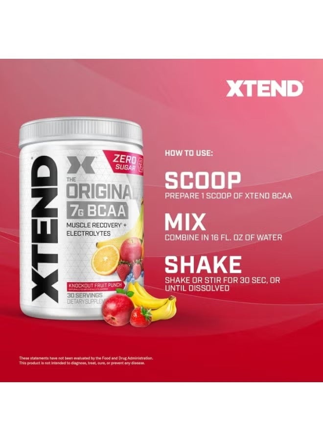 Xtend Original 7G Bcaa Zero Sugar Drink Mix 30 Servings Knockout Fruit Punch
