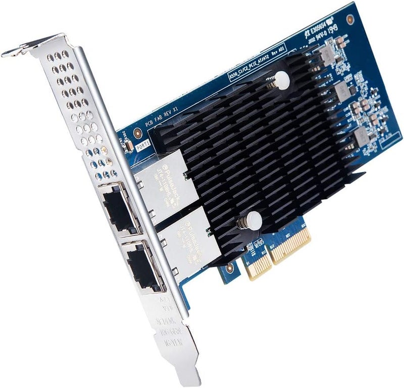 ipolex 10Gb Network Card Intel X550-T2 NIC Ethernet Card, PCIe v3.0 x4, Dual RJ45 Port, with Intel X550-AT2 Controller, 100M/1G/10G Ethernet LAN Adapter Support Windows Server/Windows/Linux/Vmware - Image 1