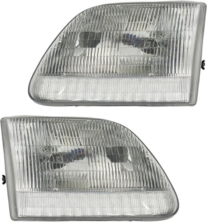 TRQ Driver & Passenger Side Headlight Assembly Set for Ford Expedition, F-150, and F-250 - Image 2