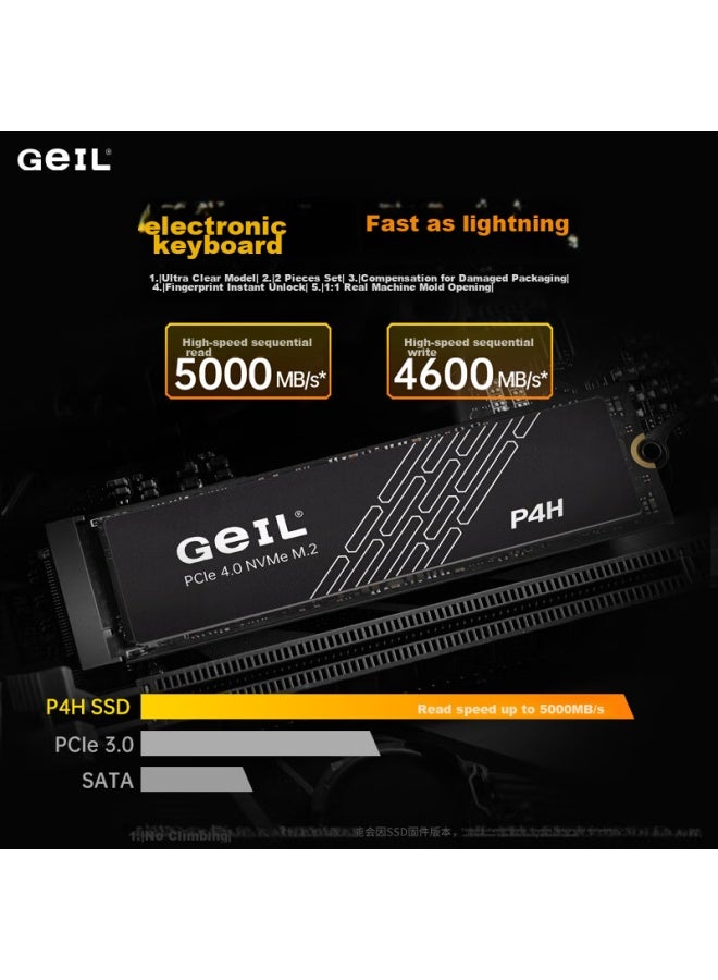 Geil 2tb Ssd Nvme M.2 Interface, High-performance Gaming Edition, P4h Series - Image 2