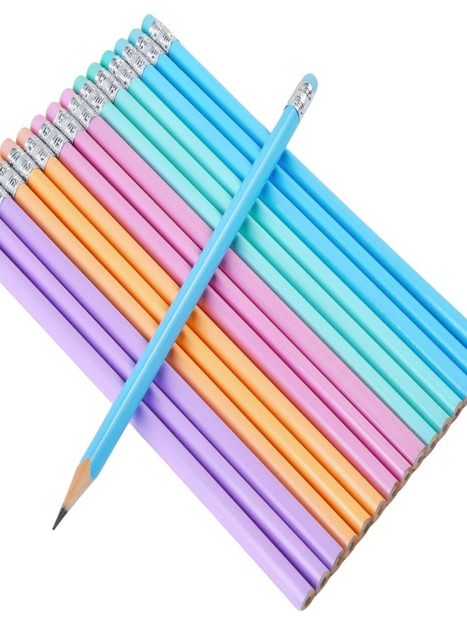 Jsehchya 50PCS Triangular Grip Wooden cased Pencils for Kids with Erasers, Fun Cute Wood Wedding Golf Triangle Pencils for School,Drawing,Gift (50PCS) - Image 1