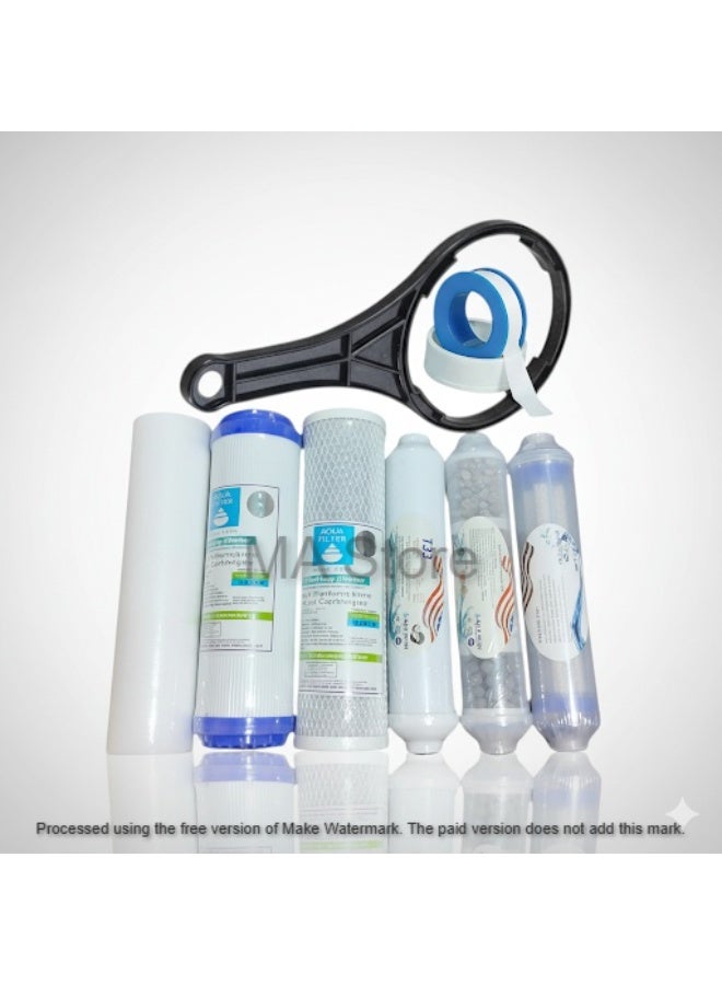 Aqua A set of candles for a 6 stage filter + Water filter wrench + Teflon reel - Image 1