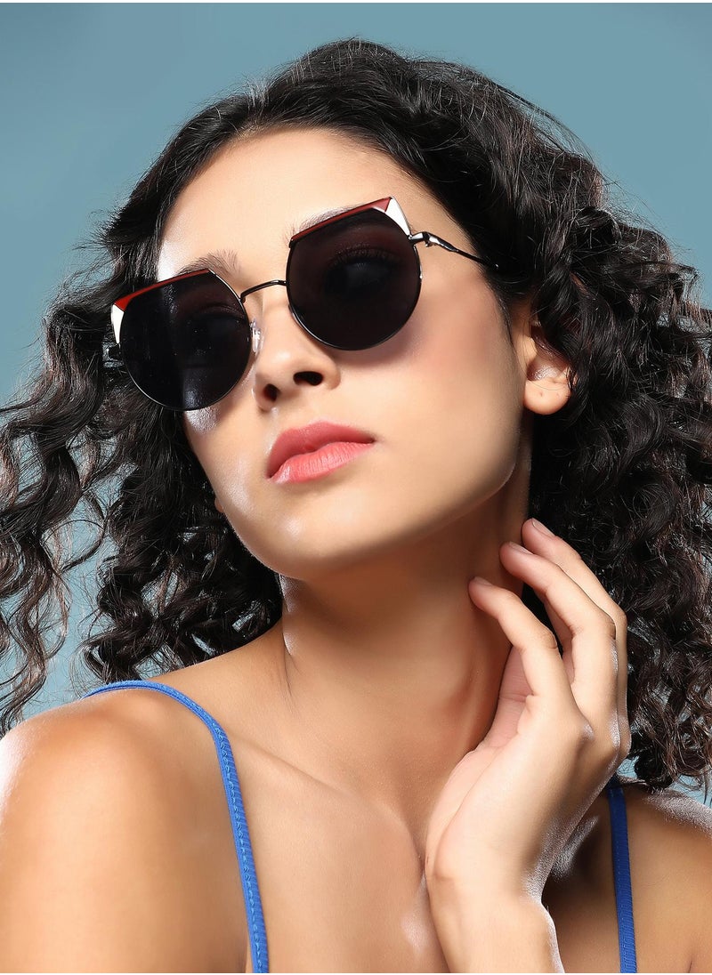Haute Sauce Polarized Full Rim Cat Eye Sunglasses For Women  - Image 4