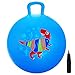 EVERICH TOY Hopper Ball Dinosaur Hopping Toys for Kids 18 Inch Bouncy Ball with Handle Blue Inflatable Bouncing Hoppity Hop Toys for Boys and Girls Gifts - Image 2