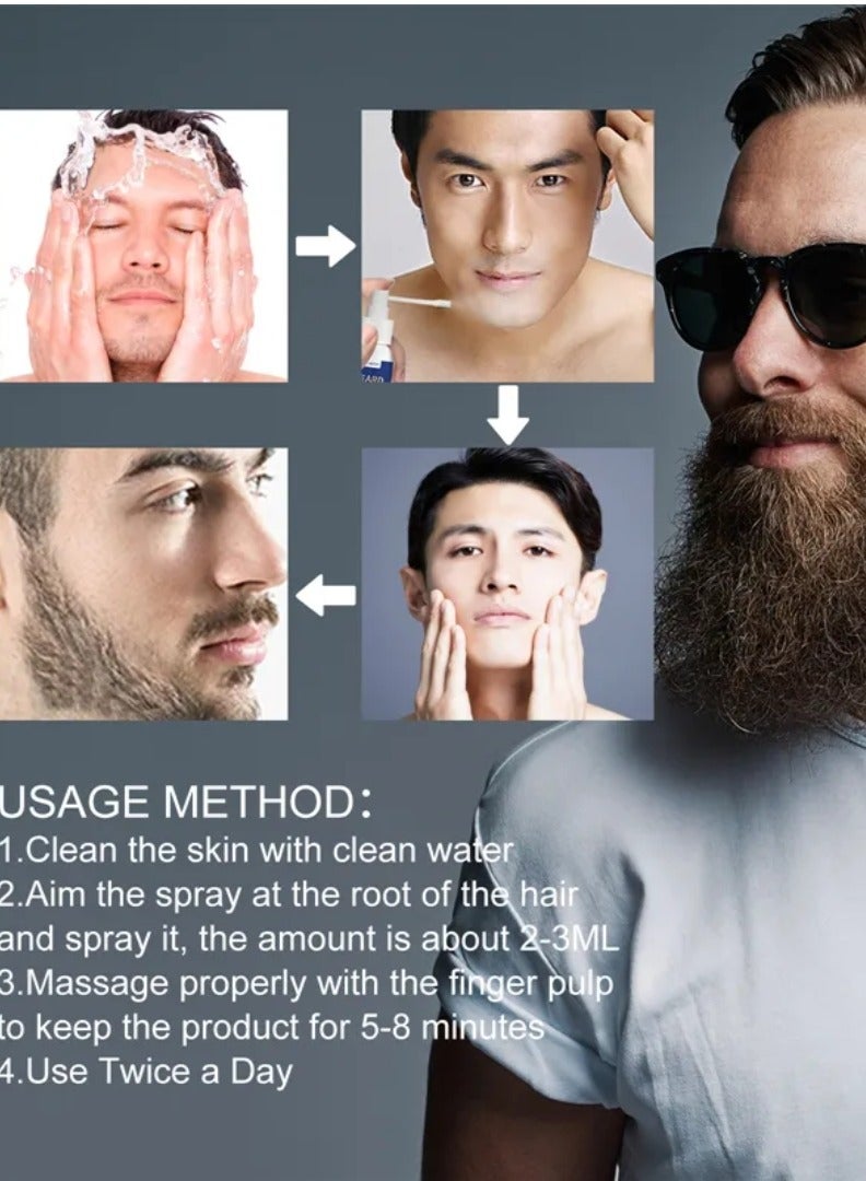East Moon Beard Growth Fluid for Faster Mustache Growth Beard Growth Serum Beard Growth Oil Beard Growth Promoting Serum Beard and Hair Growth Oil Beard Enhancer Beard Growth Spray Beard Loss regrowth Treatment Beard Oil 30ml  - Image 5