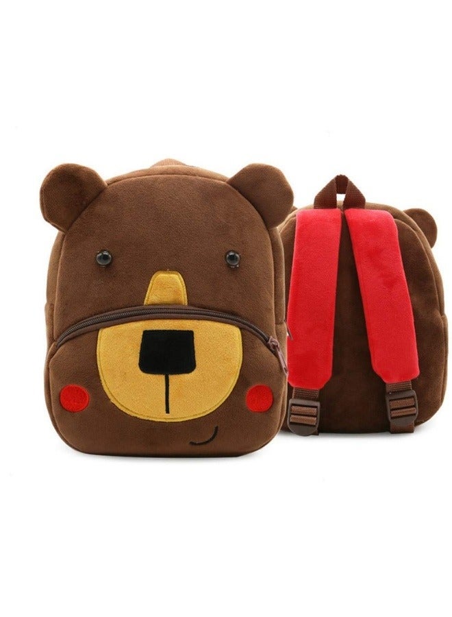 NIBEMINENT Cute Toddler Backpack,Cartoon Cute Animal Plush Backpack Toddler Mini School Bag for Kids Age 2-6 Years Old - Image 1