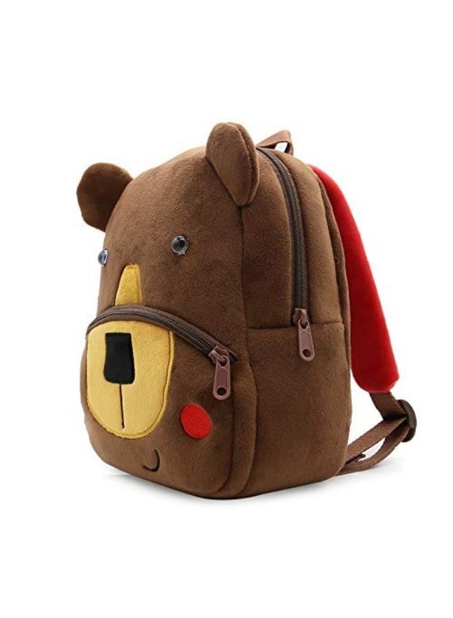 NIBEMINENT Cute Toddler Backpack,Cartoon Cute Animal Plush Backpack Toddler Mini School Bag for Kids Age 2-6 Years Old - Image 2