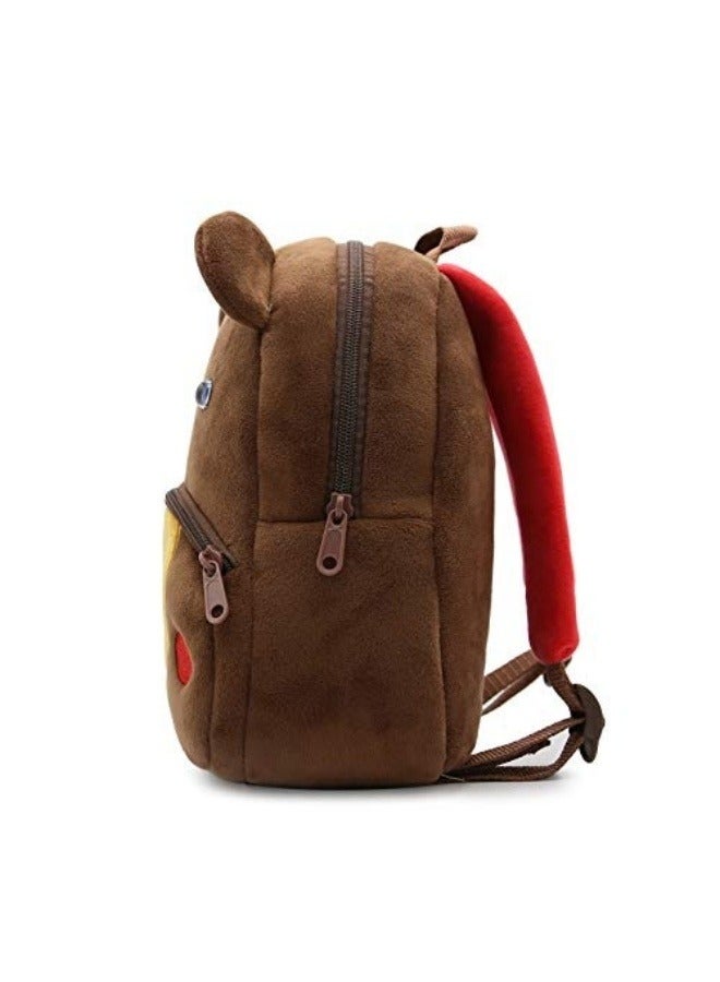 NIBEMINENT Cute Toddler Backpack,Cartoon Cute Animal Plush Backpack Toddler Mini School Bag for Kids Age 2-6 Years Old - Image 3