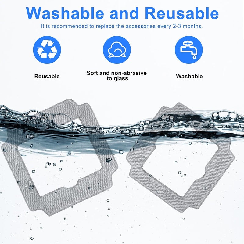 Frexusuent Cleaning Rag for Ecovacs Winbot MINI2 Window Cleaner Robot, Winbot MINI2 Accessories 9 Pcs Cleaning Rag - Image 5