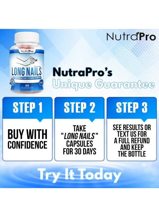 NutraPro Nail Growth Vitamins For Stronger Nail - No More Chipped Nails.Nail Strengthener And Growth Supplement Gummies - Grow Strong Long Nails With Biotin And Collagen Gummies. - Image 4