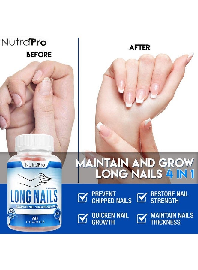 NutraPro Nail Growth Vitamins For Stronger Nail - No More Chipped Nails.Nail Strengthener And Growth Supplement Gummies - Grow Strong Long Nails With Biotin And Collagen Gummies. - Image 2