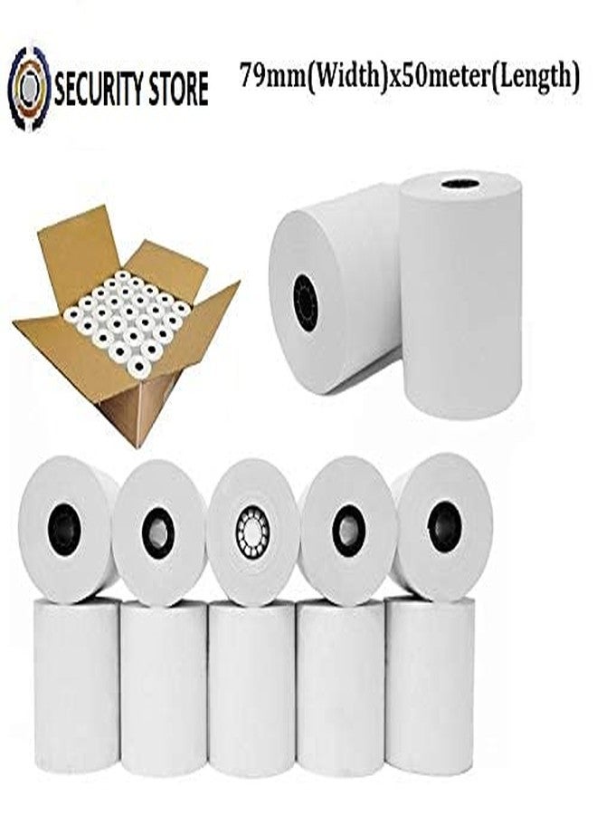 SECURITY STORE TOKEN PRINTER THERMAL PAPER ROLL 79 MM X 50 METER PACK OF 10 ROLLS - Image 5