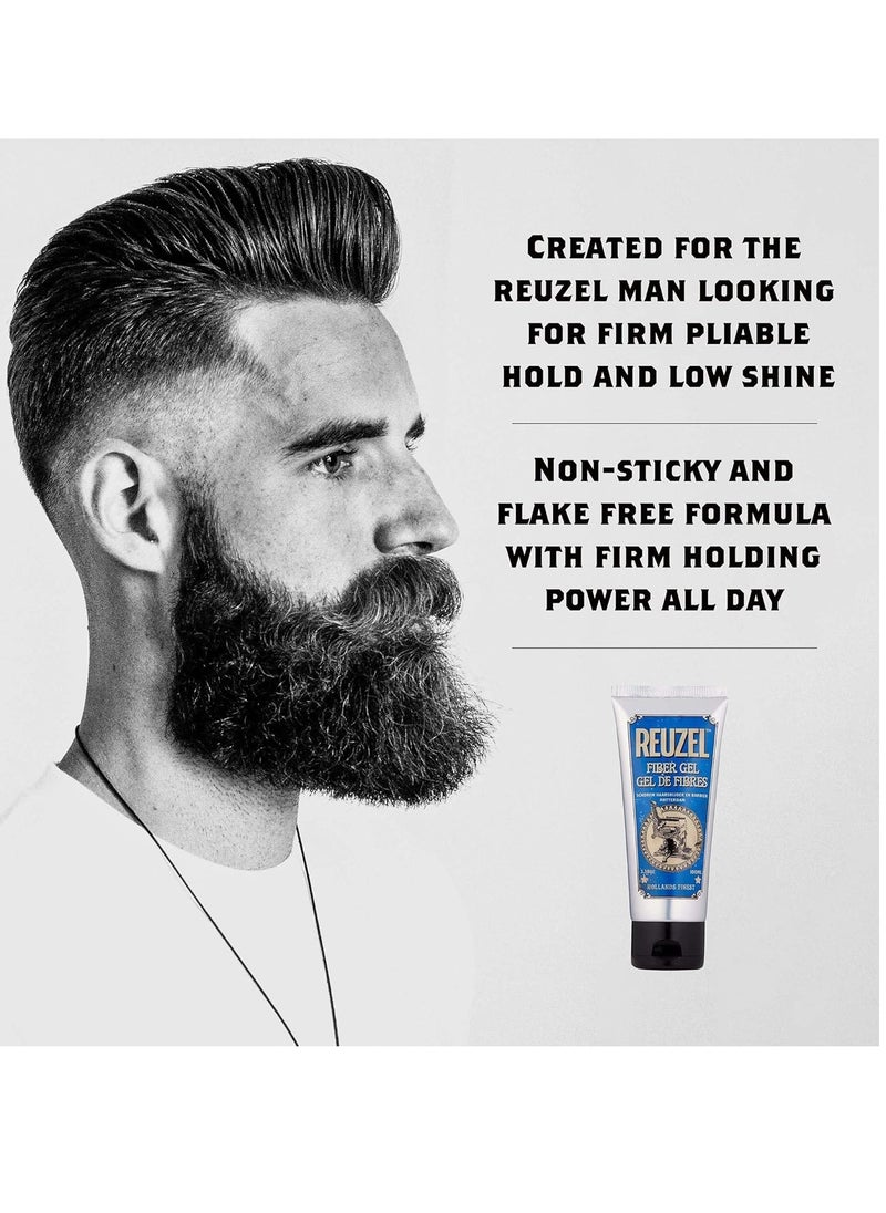 Reuzel Reuzel Fiber Gel For Men - Alcohol Free Formula - Subtle, Sugary Rum Fragrance - Non Sticky And Flake Free - Adds Fullness And Structure To The Hair - Firm Holding Power - Easy To Wash Away  - Image 2
