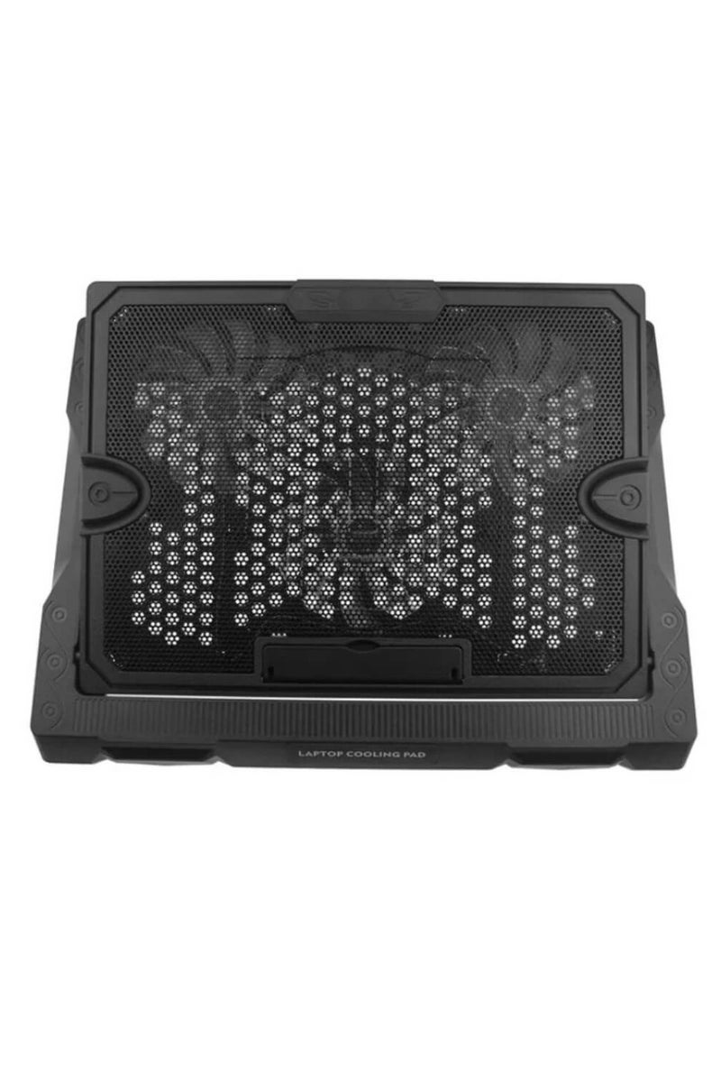 وسادة تبريد ألعاب للكمبيوتر المحمول مزودة بثلاث مراوح قابلة للتعديل لأجهزة الكمبيوتر المحمول مقاس 17 بوصة مع منفذي USB - Image 2