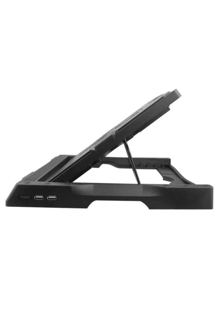 وسادة تبريد ألعاب للكمبيوتر المحمول مزودة بثلاث مراوح قابلة للتعديل لأجهزة الكمبيوتر المحمول مقاس 17 بوصة مع منفذي USB - Image 3