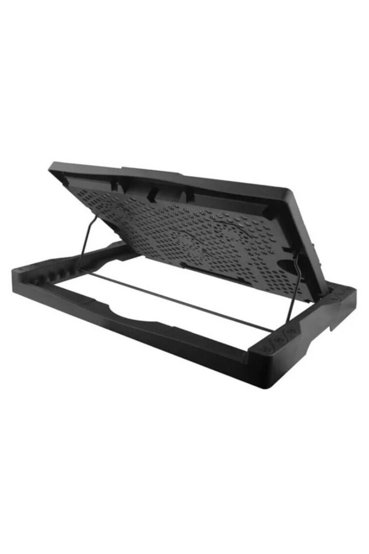 وسادة تبريد ألعاب للكمبيوتر المحمول مزودة بثلاث مراوح قابلة للتعديل لأجهزة الكمبيوتر المحمول مقاس 17 بوصة مع منفذي USB - Image 4