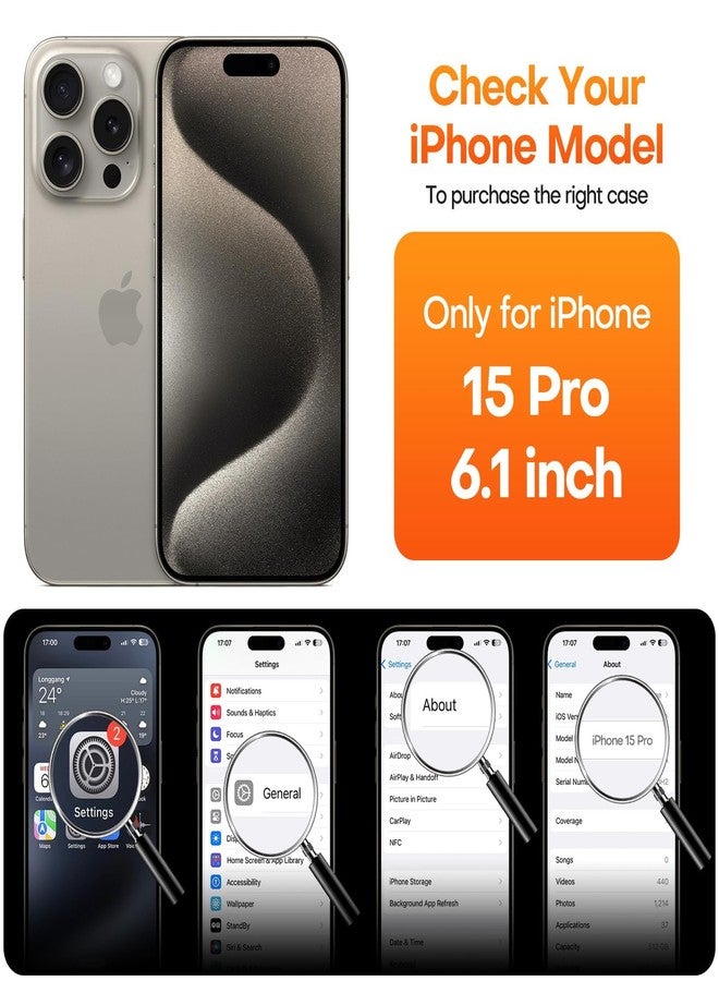 ImpactStrong Magnetic Guard Designed for iPhone 15 Pro Case [Camera Cover] [Military Grade Drop Tested] [Compatible with MagSafe] Slim Translucent Matte Phone Case (6.1") - Dark Green - Image 2