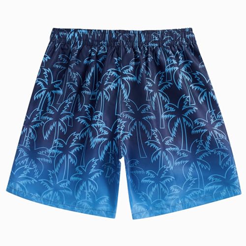 swimsobo Boys Swim Trunks Size 14-16 Years Kids with Compression Liner Swimming Shorts Swimsuits Blue Hawaiian Kids Boardshorts - Image 5
