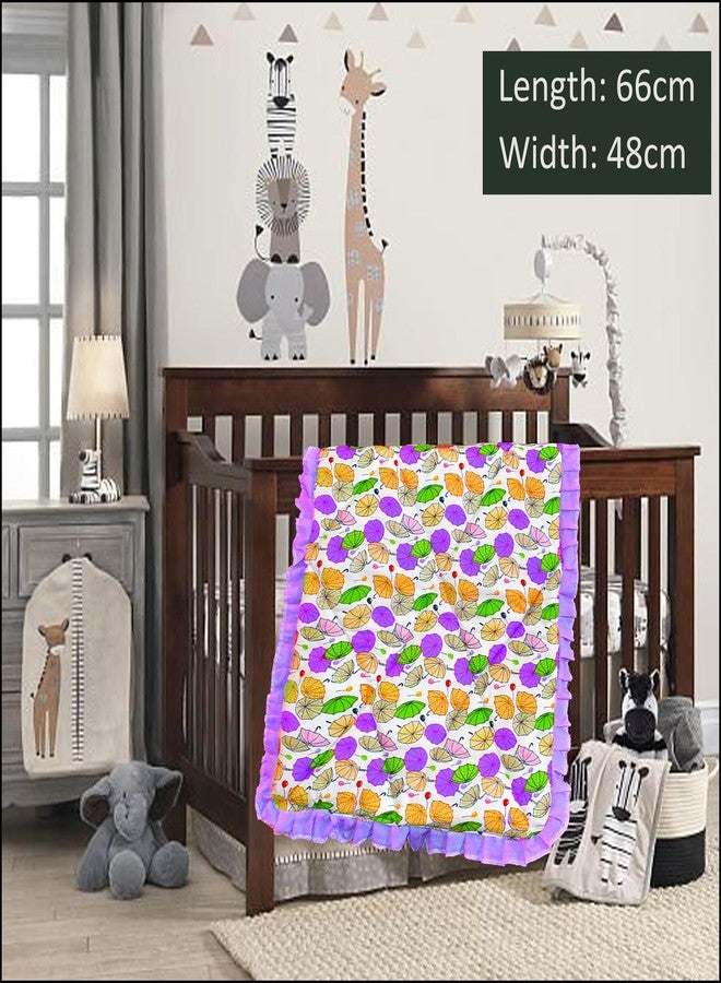 VParents Cotton Crib Sheet for New Born Baby, Soft Cotton Godadi Set for Baby, Godari Bedding Sheet, Purple, Chunky - Image 5