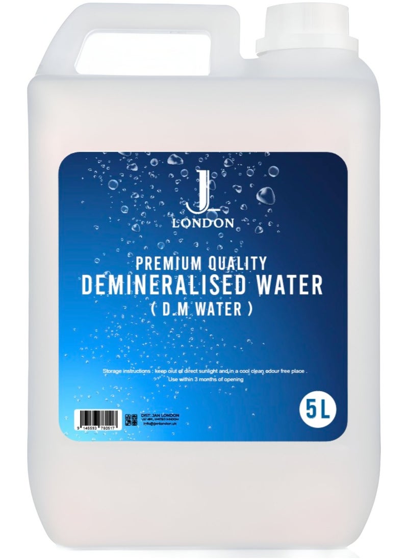 JAN LONDON Jan London Ultra Pure Distilled Water: Premium Quality Base for Toners, Facial Sprays, Serums, Face Masks, Hair Care Products, Makeup Removers, and DIY Cosmetic Recipes 5000ml  - Image 1