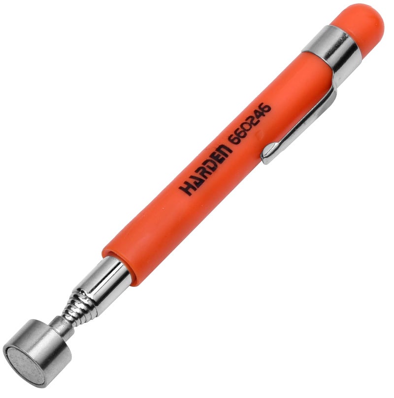 Harden Telescopic Magnetic Pickup Pen Tool 8LB (3.5kg) 135-640mm Extendable Magnetic Stick with Pocket Clip for Pickup Up Nuts and Bolts - 660246 - Image 1