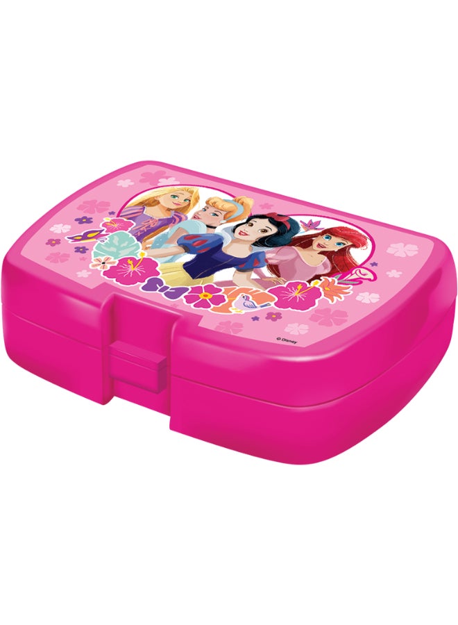 حقيبة أميرة في حقيبة بعجلات بوصة مع صندوق غداء، حقيبة غداء، زجاجة مياه وحافظة أقلام