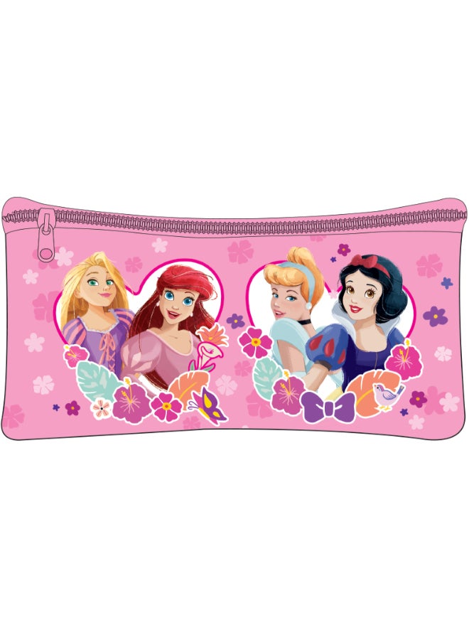 حقيبة أميرة في حقيبة بعجلات بوصة مع صندوق غداء، حقيبة غداء، زجاجة مياه وحافظة أقلام