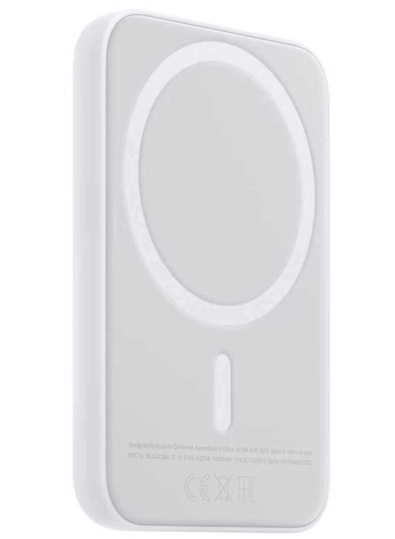 TIGER MagSafe Wireless Power Bank for iPhone 15 Pro Max – 10,000mAh Portable Charger in White - Image 1