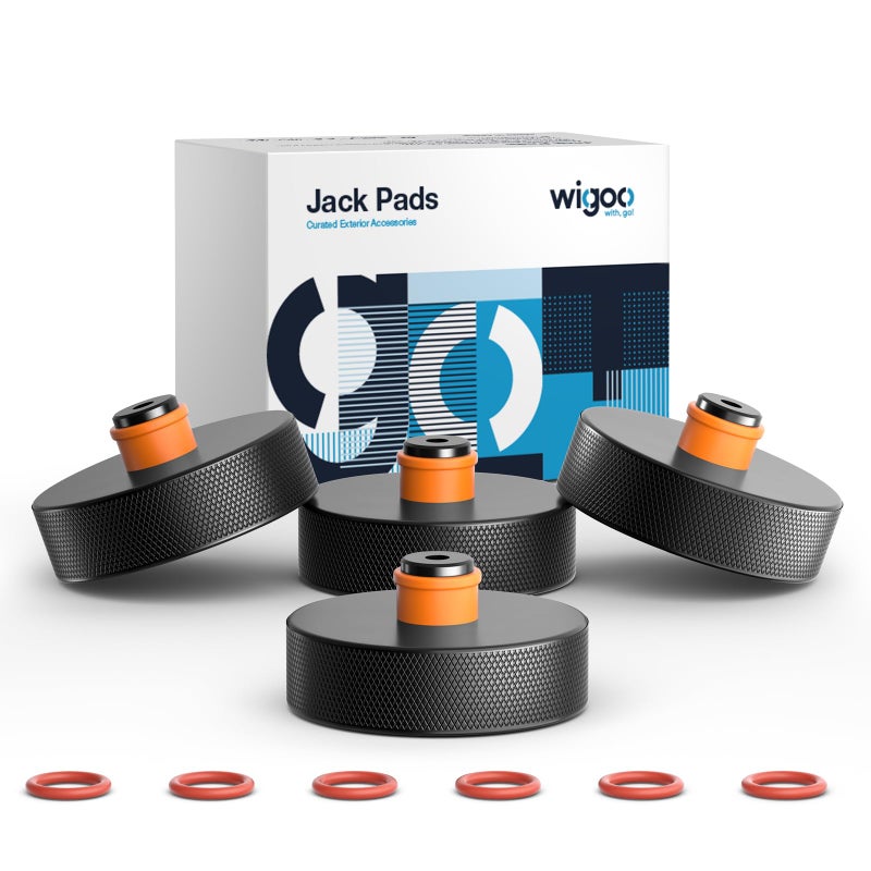 Wigoo Tesla Jack Pads for Model Y 3SX Accessories  Battery Protection Heavy Duty Rubber Lift Jack Pucks 4 Packs Black