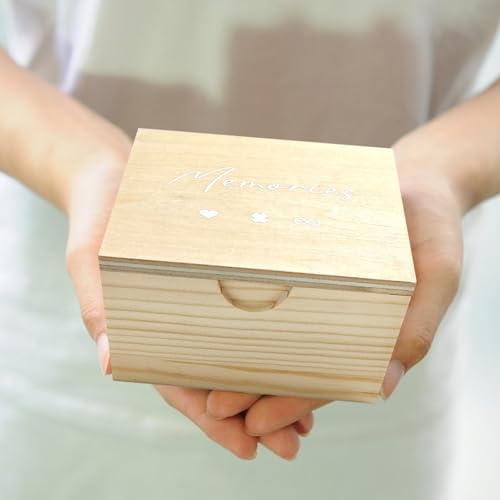 Senfaro Pull Out Photo Album Wooden Box, Picture Memory Keepsake Box, Photo Collection Gift for Him Her Friend Family, Anniversary Birthday Xmas Wedding Gifts (3"x2" Wallet Size Photo) - Image 2