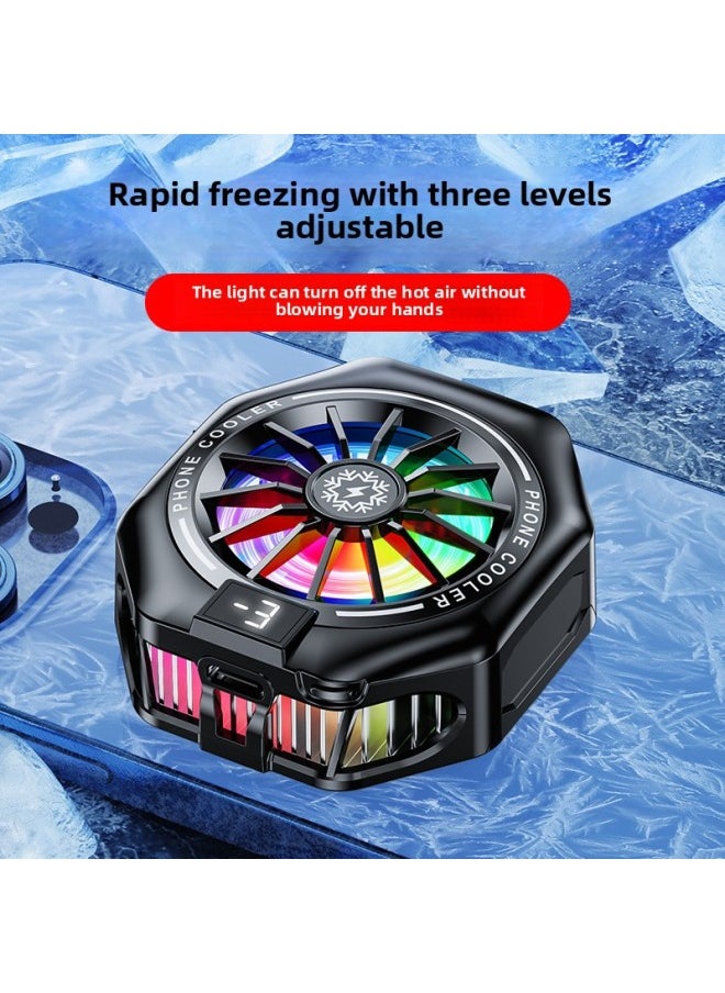 Generic - Icing Mobile Phone Radiator Semiconductor Refrigeration Digital Display Magnetic Back Clip Game Live Bracket Noise Small TL07-Product Color:[ice Pro] Tl05-three-speed Adjustment - Image 1