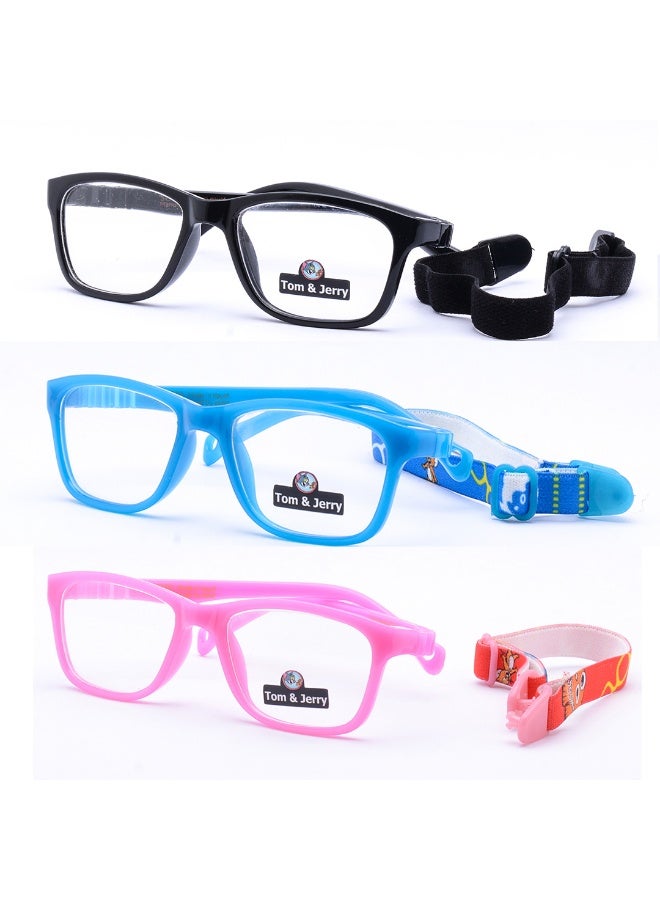 Three premium silicone children's eyeglasses in beautiful colors - Image 1