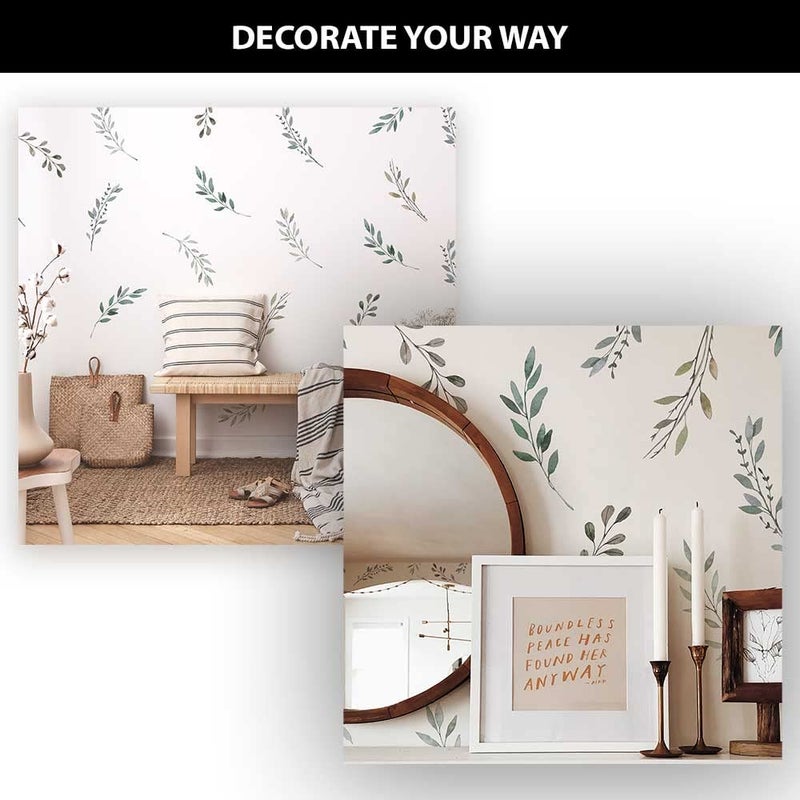 رووم ميتس رفقاء الغرفة RMK4581SCS الريف الريفي أوراق القشر والعصا شارات الجدار - Image 5