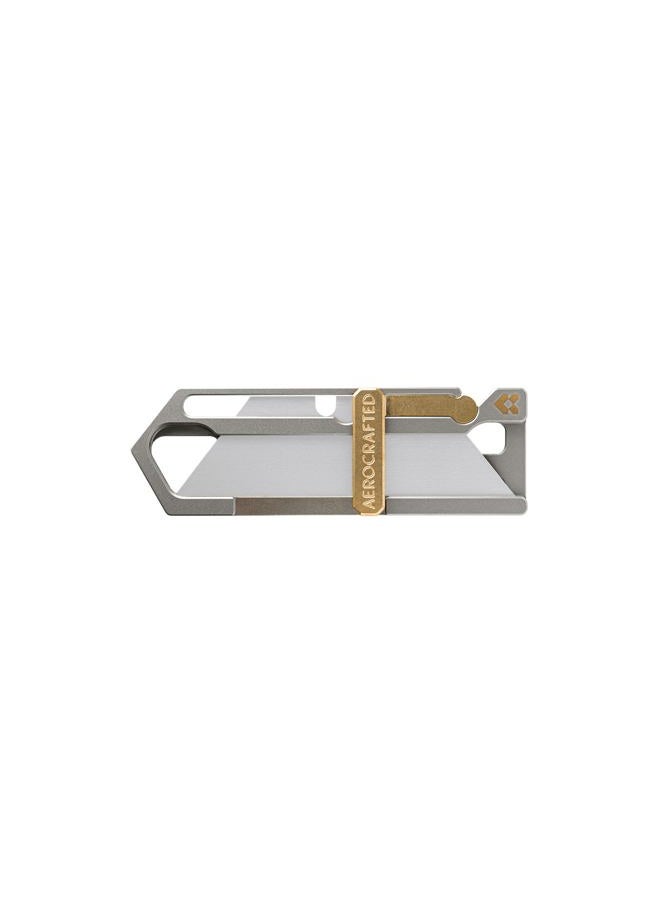 Aerocrafted Sideslip Utility Knife - Everyday Carry, Heavy Duty Retractable, Sharp Razor Blade Made in the USA (Titanium/Bronze, Right-handed) - Image 2