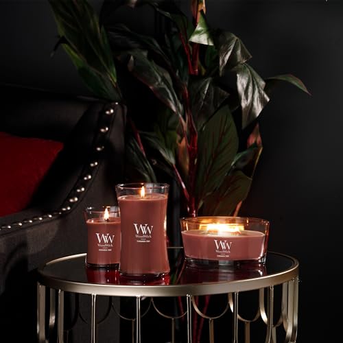 WoodWick Large Hourglass Candle Cinnamon Chai - Premium Soy Blend Wax Pluswick Innovation Wood Wick Made in USA - Image 5