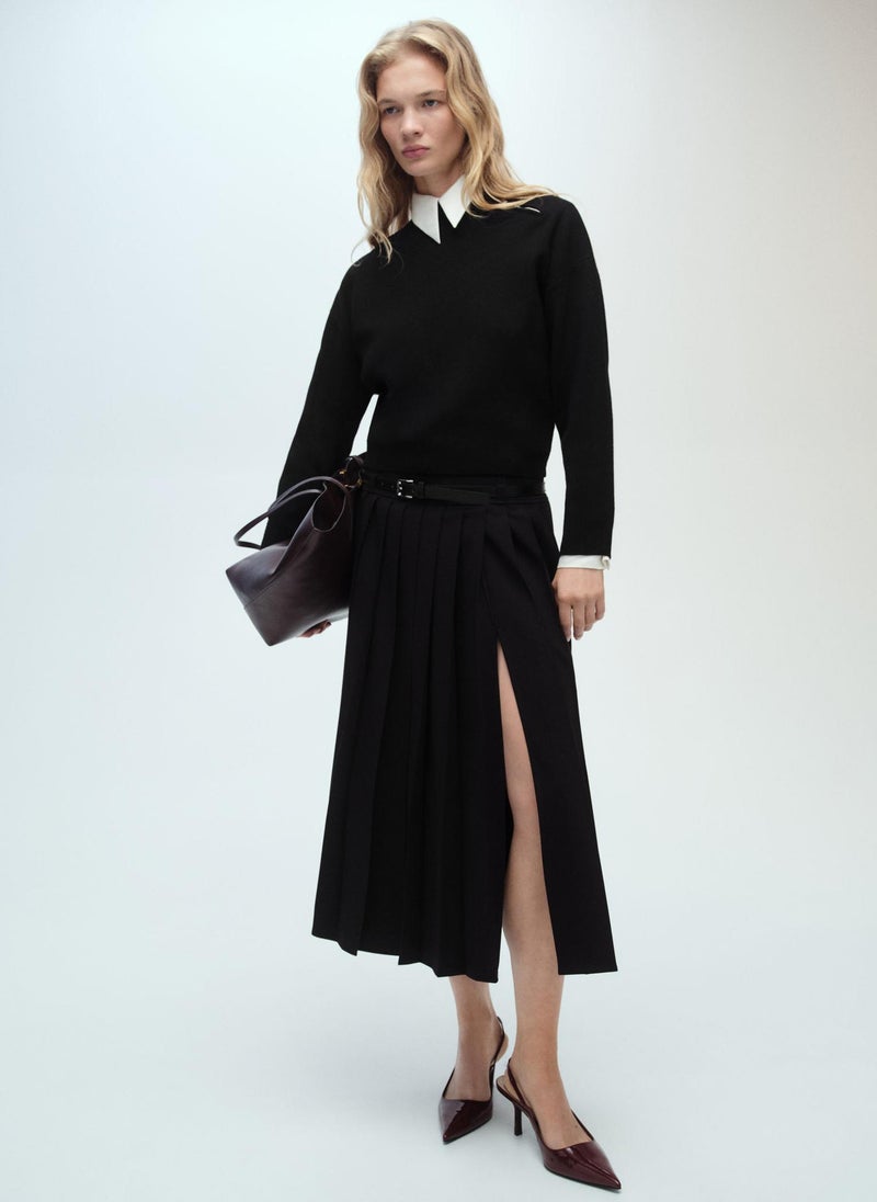 MANGO Perkins-Neck Zip Sweater  - Image 4