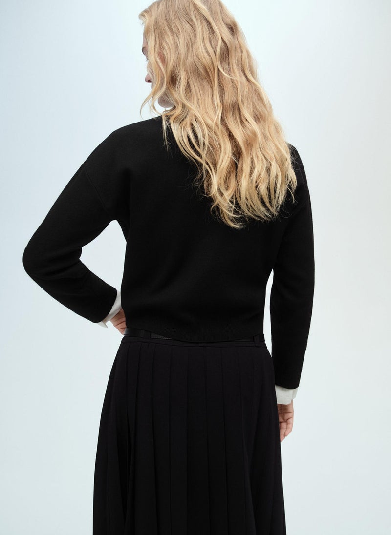 MANGO Perkins-Neck Zip Sweater  - Image 2