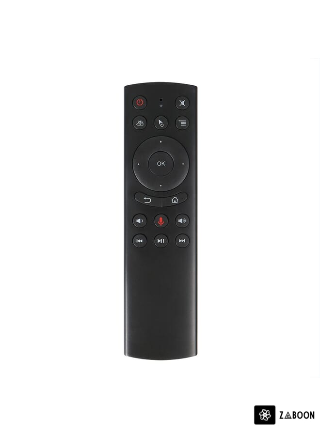 Zaboon G20 Wireless Remote Control With USB Receiver Voice Control For Computer Projector STB Android TV Box Smart TV HTPC Laptop Notebook Black 