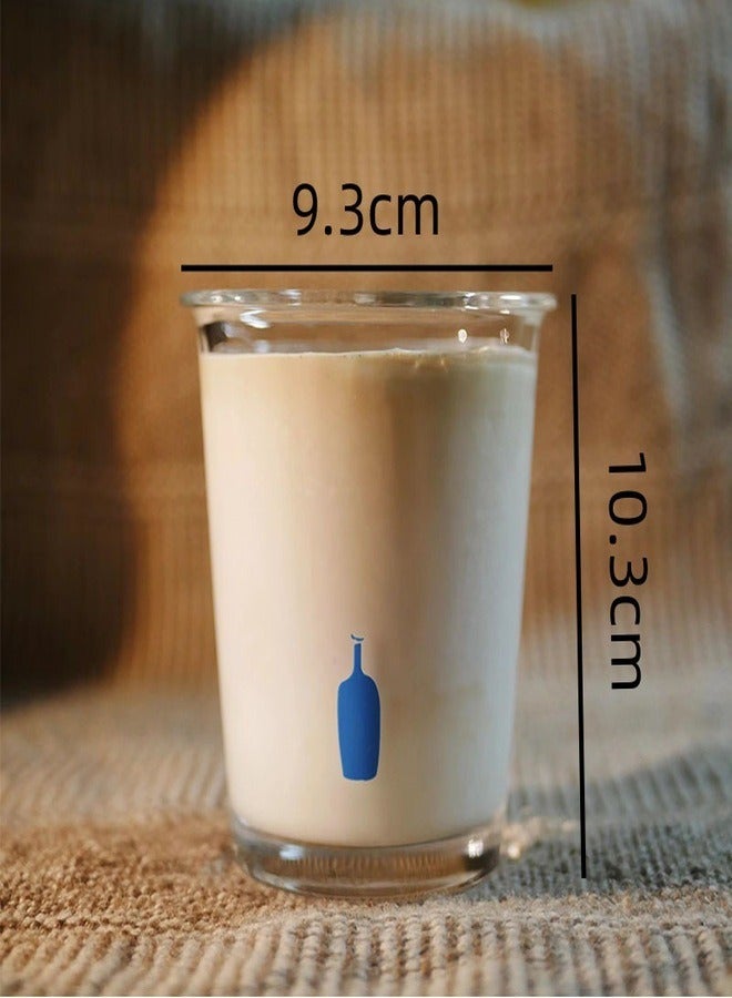 بلو بتل كوفي اليابان زجاجة زرقاء زرقاء الحب كيوتو محدودة كوب قهوة زجاجي كوب إسبرسو كوب لعاب مستدير - Image 1