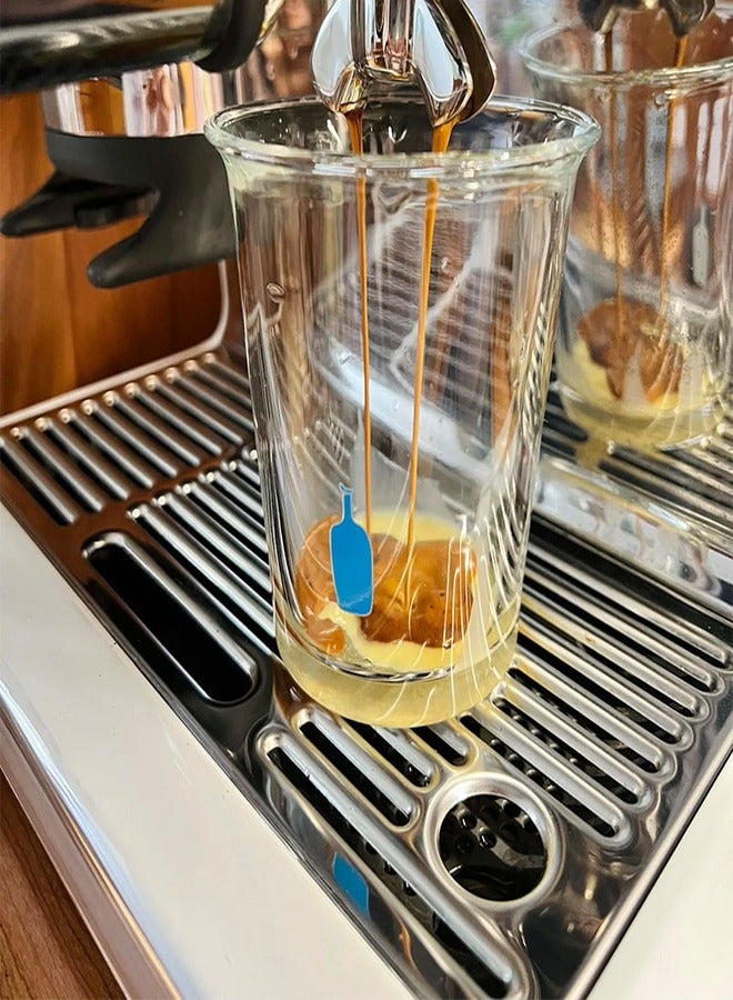 بلو بتل كوفي اليابان زجاجة زرقاء زرقاء الحب كيوتو محدودة كوب قهوة زجاجي كوب إسبرسو كوب لعاب مستدير - Image 2