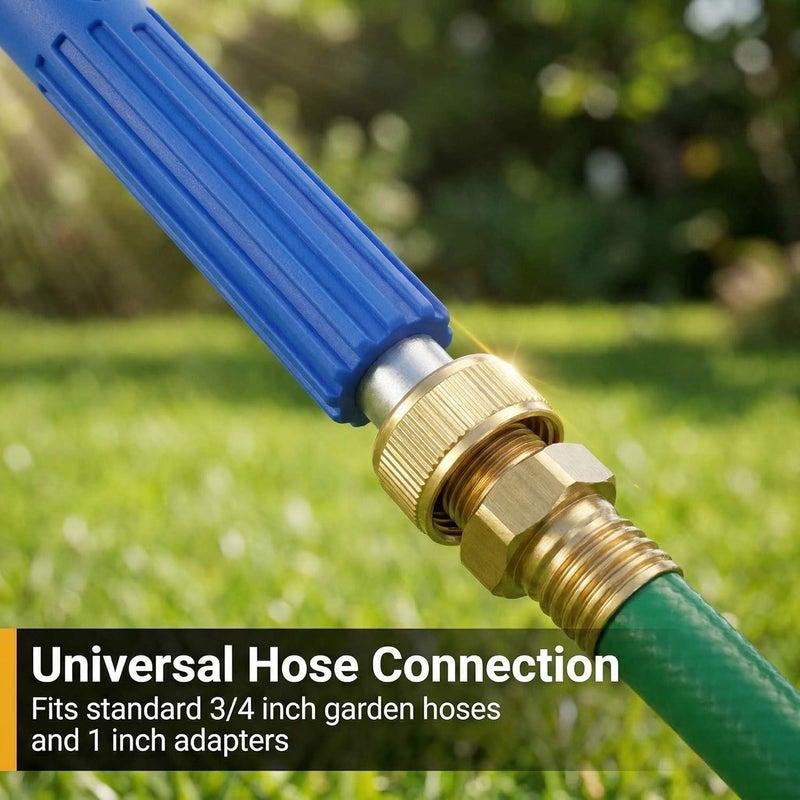 QWORK High Pressure Power Washer Wand with Nozzles, 39 Inch Extendable Hydro Jet Washer Lance Flexible Hose Sprayer for Car Wash Garden Cleaning Gutter Windows and Pets - Image 5