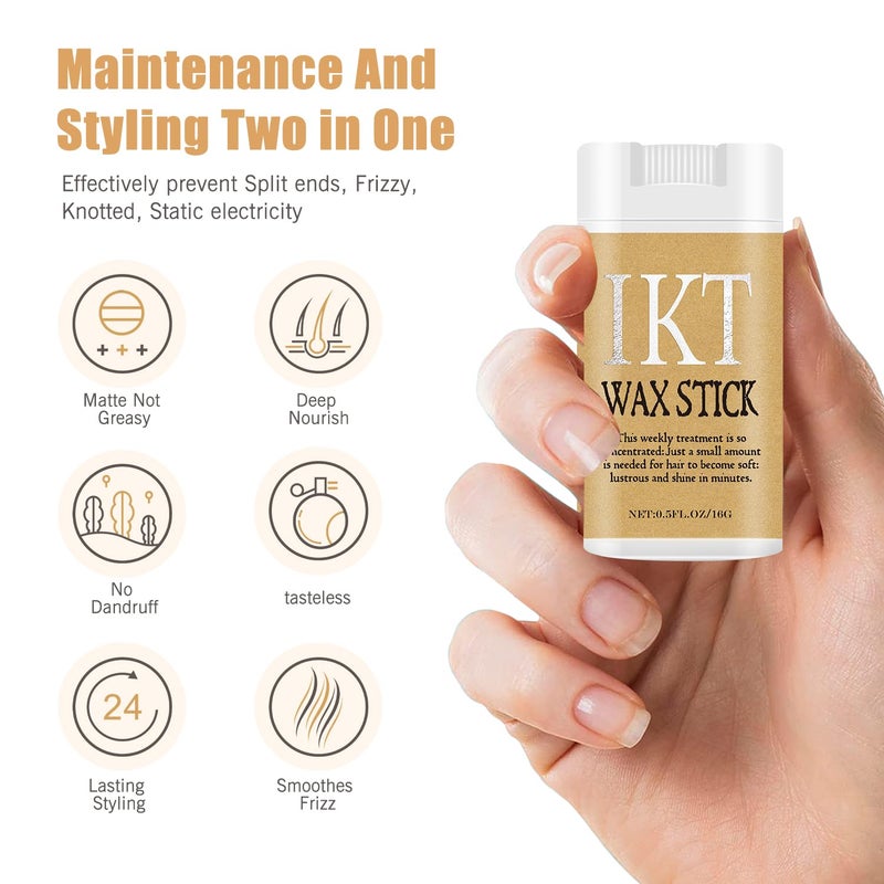 IKT Hair Wax Stick for Women & Kids, Wax Pomade Stick for Wigs (0.56 Oz) - Image 2
