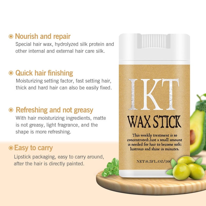 IKT Hair Wax Stick for Women & Kids, Wax Pomade Stick for Wigs (0.56 Oz) - Image 4