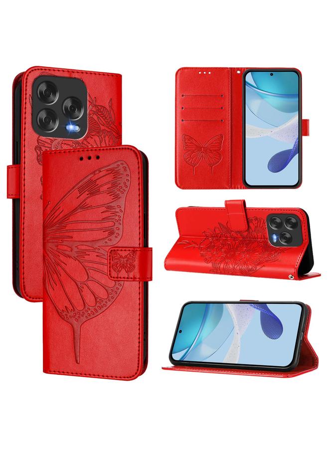 Case For ZTE Blade V70 Design Embossed Butterfly Leather Phone Case