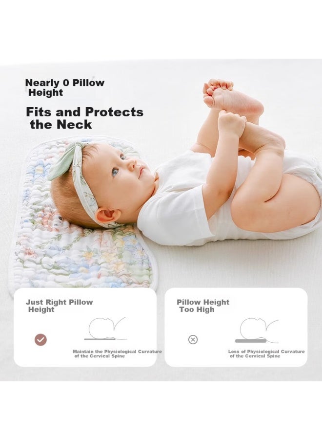Bubble Tree [0-3 Months Cloud Pillow Pro], Baby Flat Pillow, 12-Layer Bamboo Cotton Gauze, Newborn Sweat-Absorbing And Breathable - Image 5