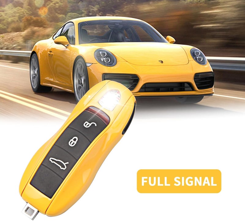 QBUC Yellow Key Fob Cover for Porsche - Image 3