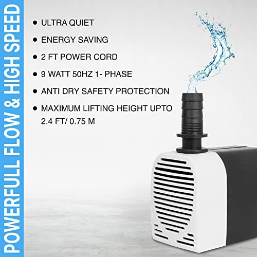 FEDUS 9 Watt Cooler Submersible Water Pump Water Pump, cooler motor Water Lifting Cooler Pump Motor, desert Cooler Pump, Aquarium Water Pump Motor, Pond Pump Submersible, Fountain Pump Motor - Image 3