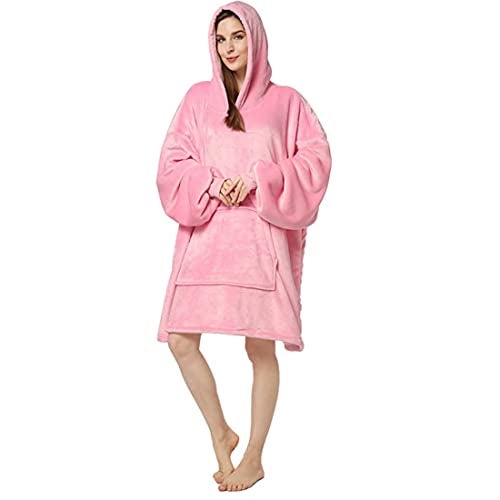 Maharsh Oversized Hoodie Blanket Women Ultra Plush Fleece with Soft Sherpa Reversible Warm Cosy Comfy Wearable Hooded Giant Sweatshirt Throw for Girls Adults Men Boys Kids Big Pocket - Image 1